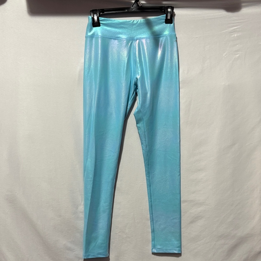 Athletic Works Iridescent Blue Kids Leggings XL39